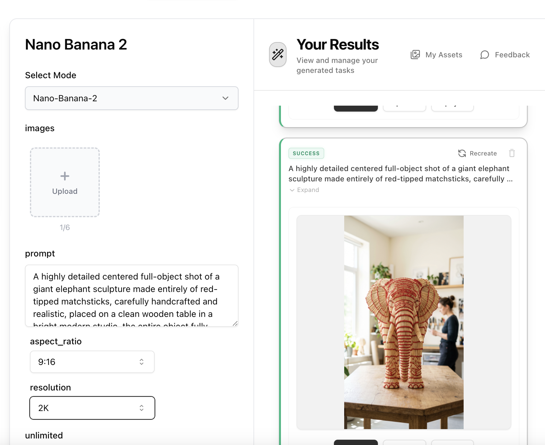 Step 2: Create the Matchstick Sculpture Image with Nano Banana 2