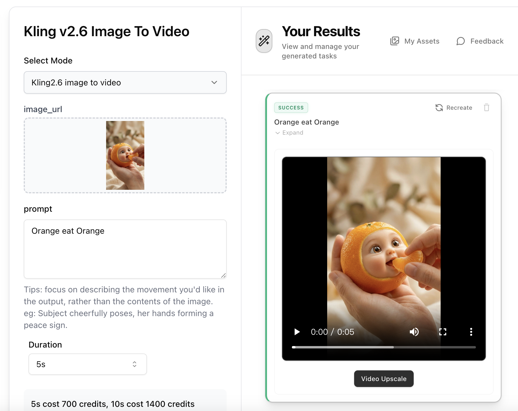 Step 3: Animate with Kling 2.6 Image-to-Video