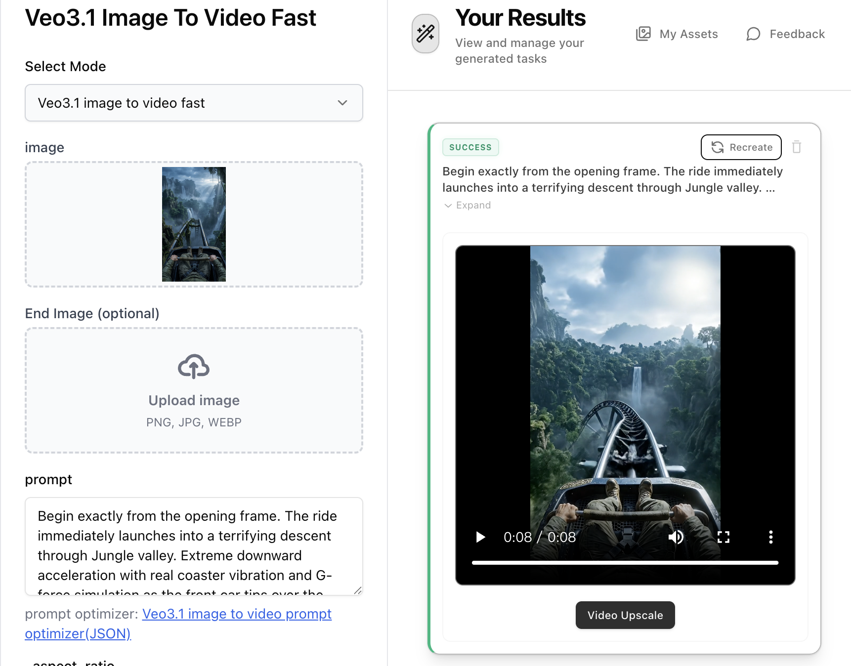 Step 3: Animate with Veo3.1 Image-to-Video