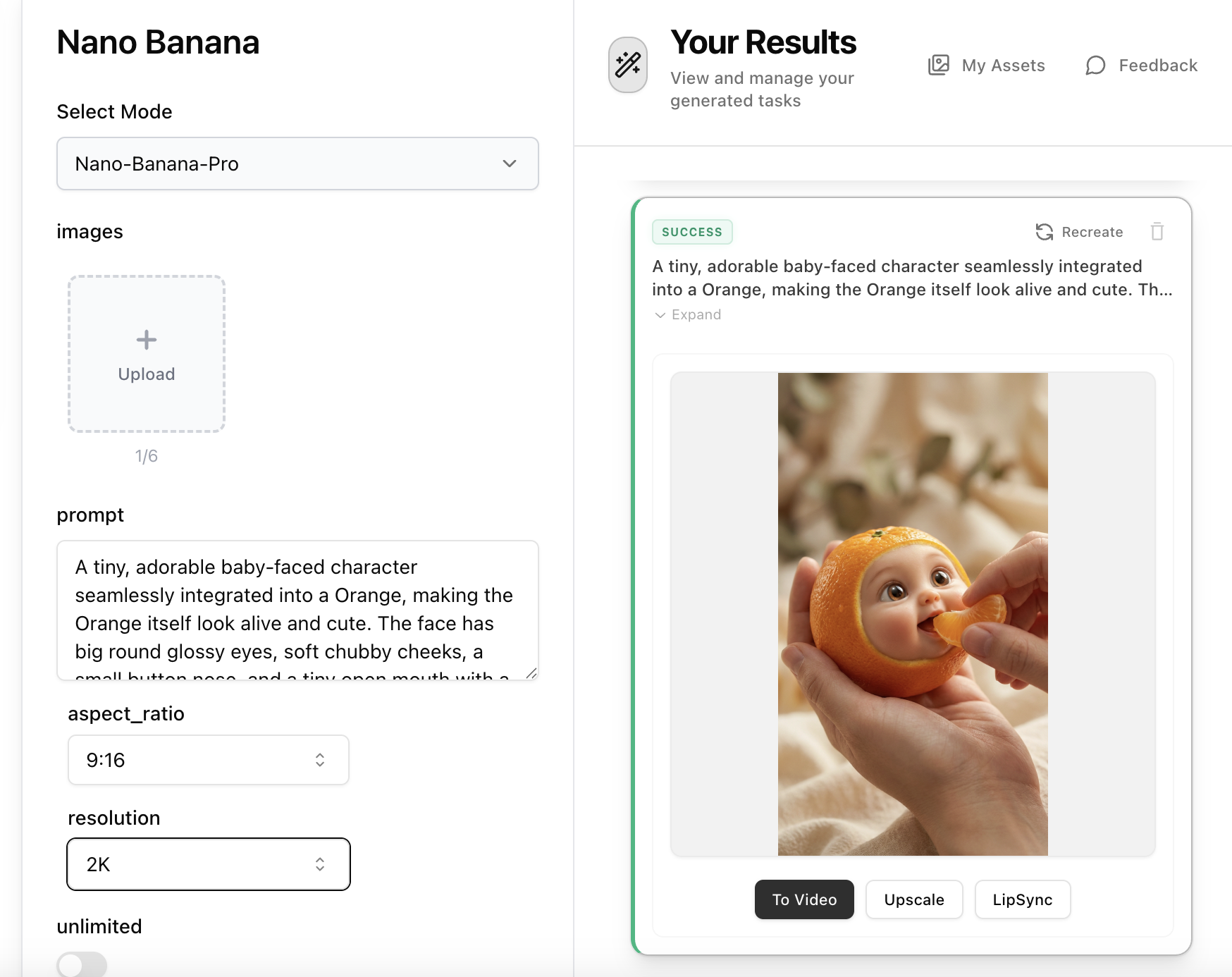 Step 2: Create the Food Character Image with Nano Banana Pro